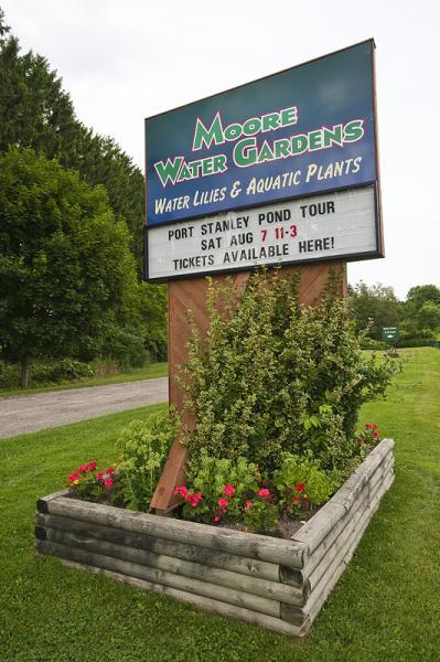Moore Water Gardens Sign 